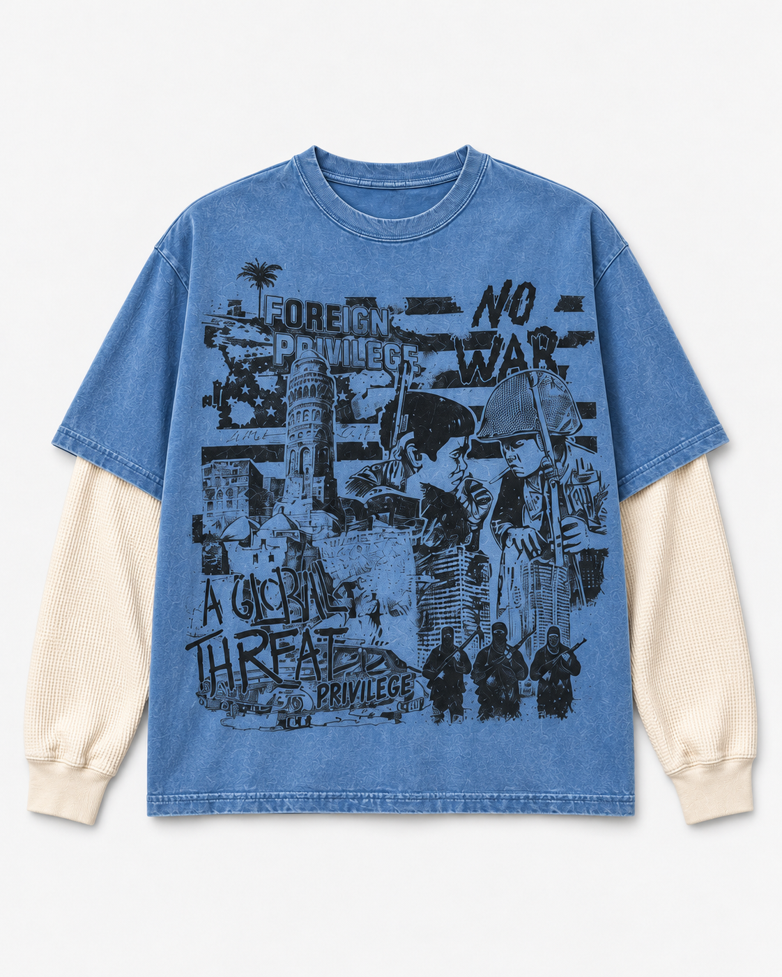 "Global Threat" Thermal Sleeve Tee