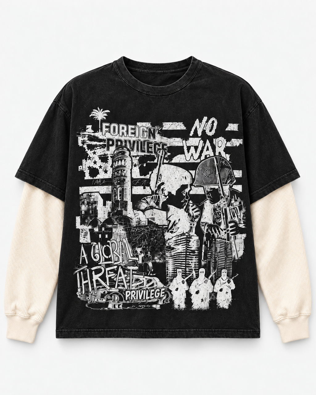 "Global Threat" Thermal Sleeve Tee