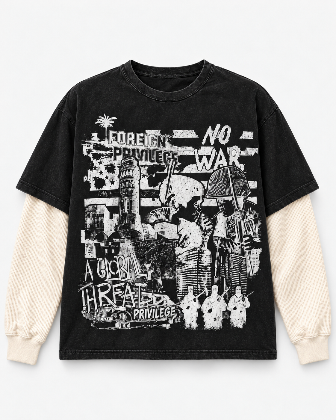 "Global Threat" Thermal Sleeve Tee