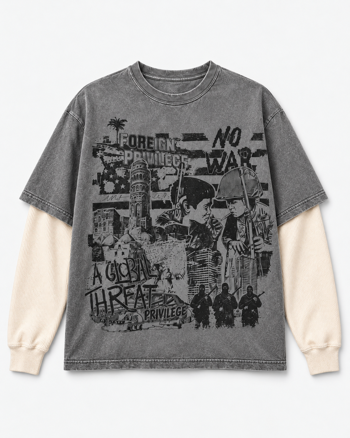 "Global Threat" Thermal Sleeve Tee